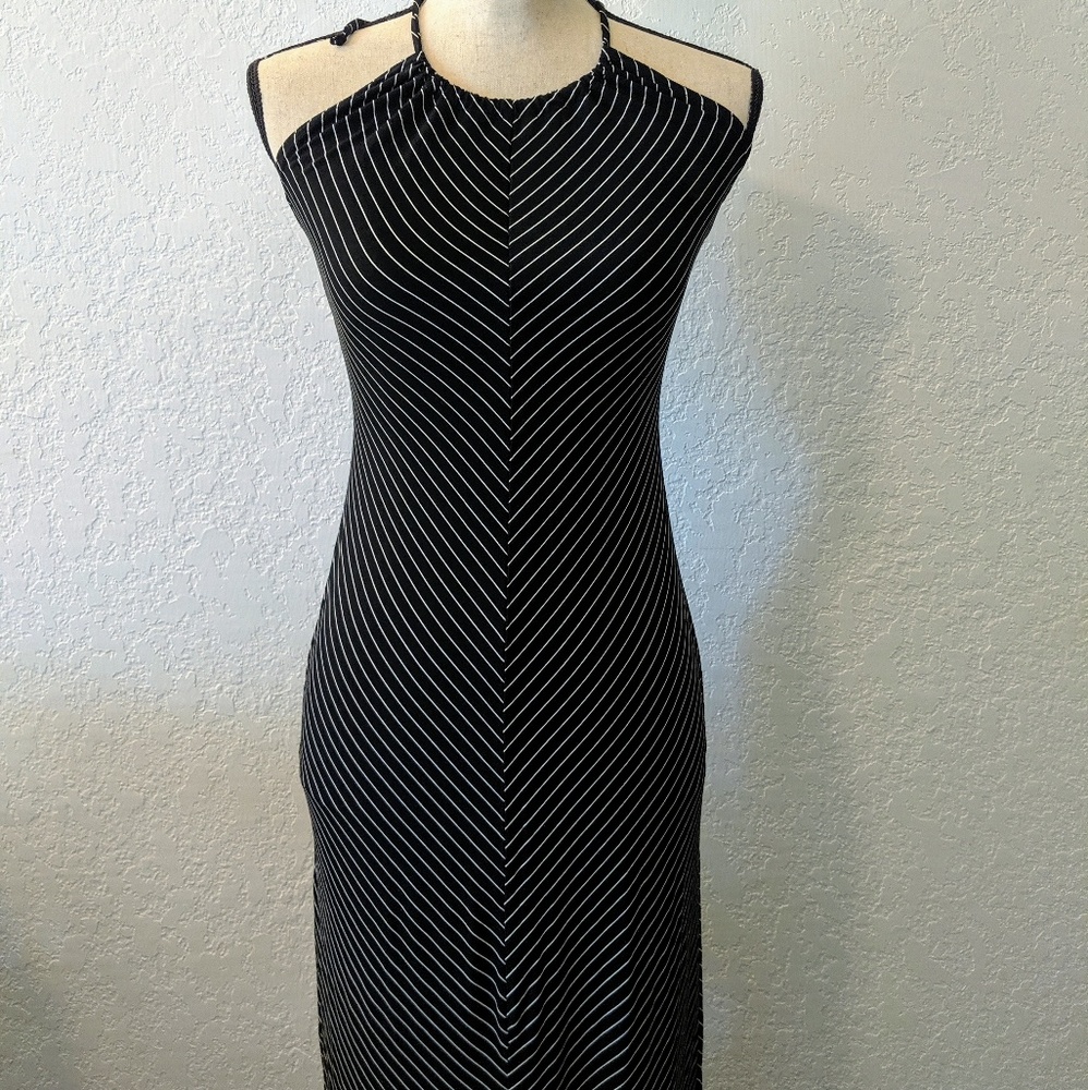 Rampage stripped halter dress Sz Small